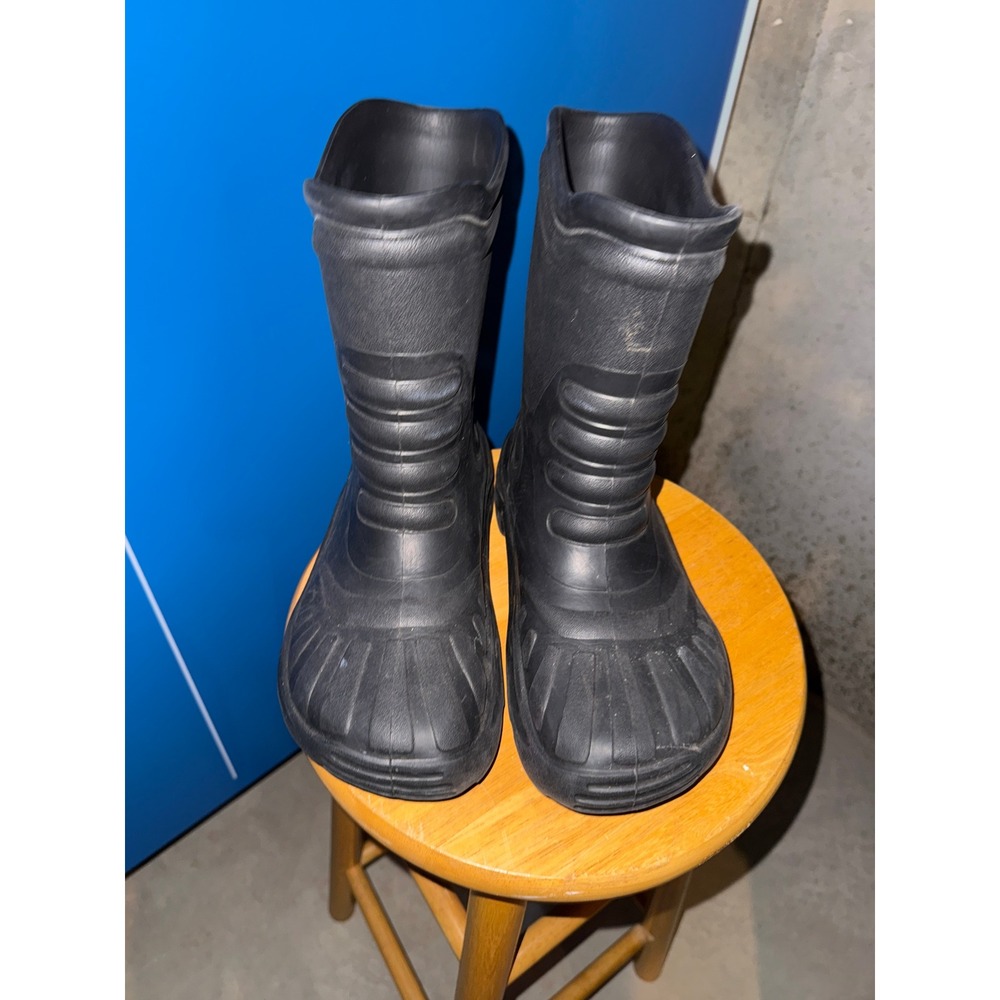Crocs Georgie Black Waterproof Rain Boots Mens 8 Womens 10 Pull On Rubber Boots